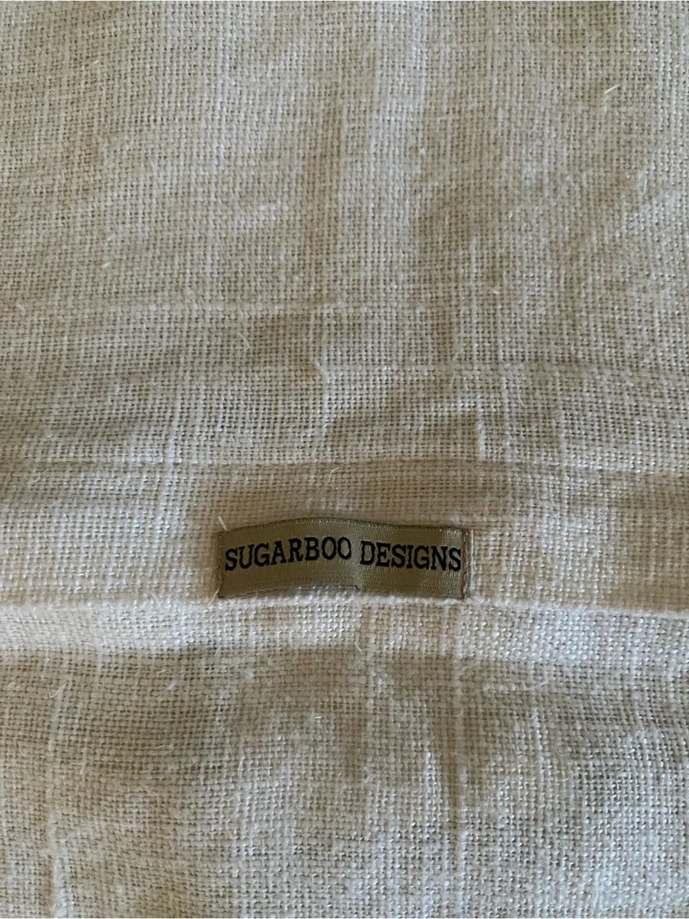 Sugarboo & Co. White Linen Pillow Case - “I love you”
